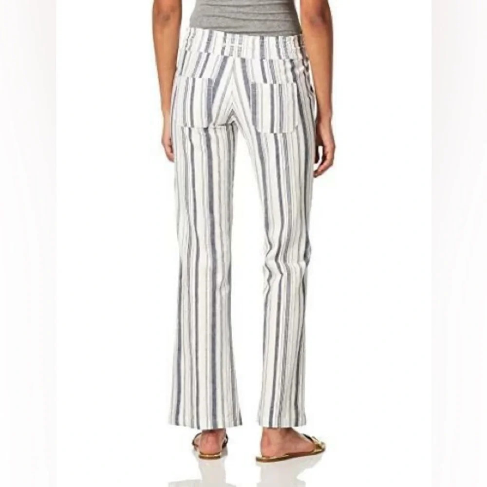 Roxy Size XL Women's Yarn Dye Pant Mood Indigo Oceanside 211 Stripes NWT - Picture 2 of 8